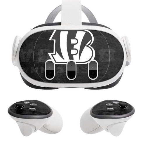 NFL Cincinnati Bengals Black & White Meta Quest 3 Skin