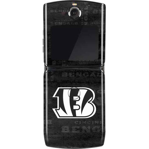 NFL Cincinnati Bengals Black & White Motorola RAZR Skin