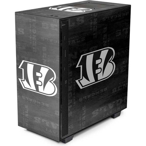 NFL Cincinnati Bengals Black & White NZXT H510 Compact ATX Mid-Tower Case Skin