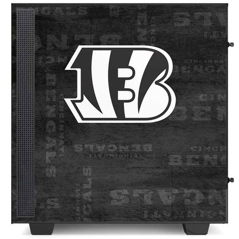 NFL Cincinnati Bengals Black & White NZXT H510 Compact ATX Mid-Tower Case Skin