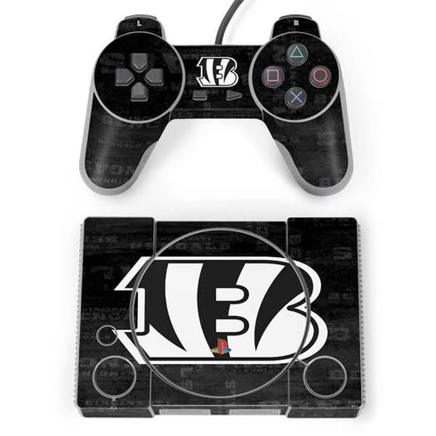 NFL Cincinnati Bengals Black & White PlayStation Classic Bundle Skin