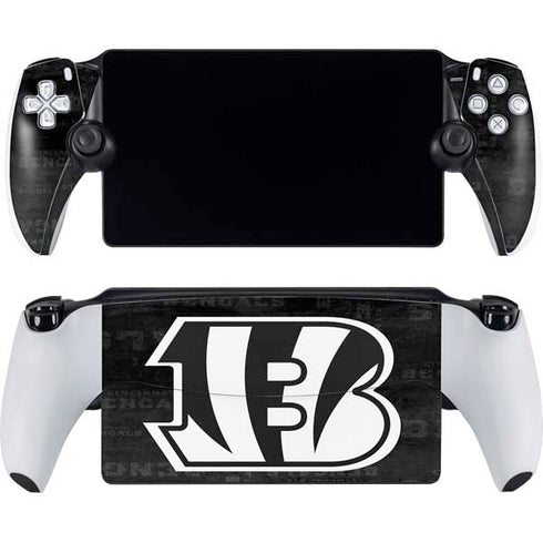 NFL Cincinnati Bengals Black & White PlayStation Portal Remote Player Skin