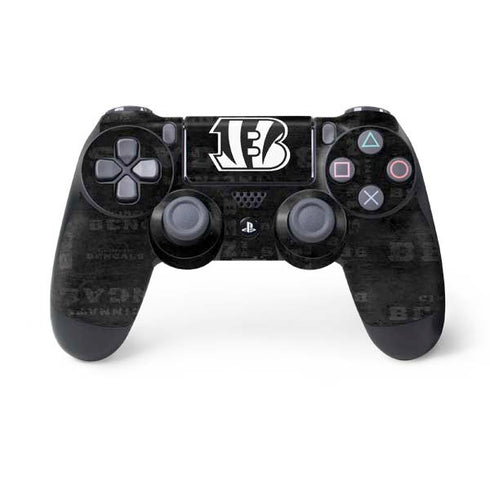 NFL Cincinnati Bengals Black & White PS4 Controller Skin