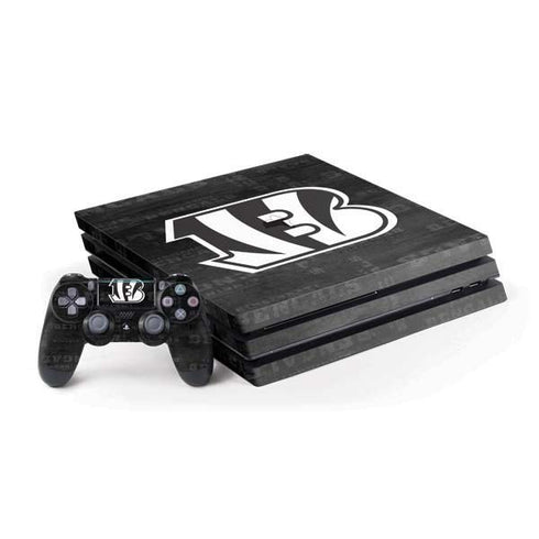 NFL Cincinnati Bengals Black & White PS4 Pro Bundle Skin