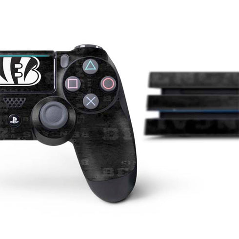 NFL Cincinnati Bengals Black & White PS4 Pro Bundle Skin