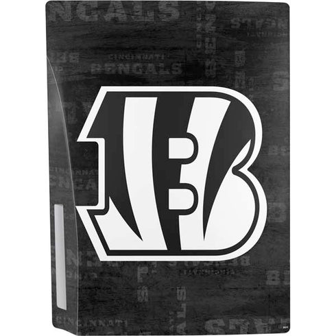 NFL Cincinnati Bengals Black & White PS5 Console Skin