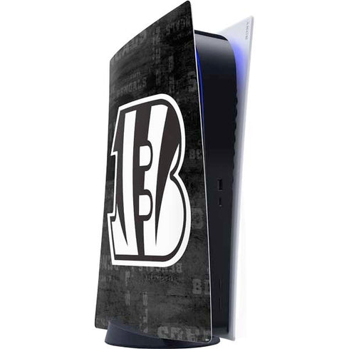 NFL Cincinnati Bengals Black & White PS5 Digital Edition Console Skin