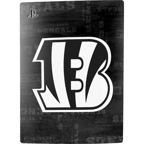 NFL Cincinnati Bengals Black & White PS5 Digital Edition Console Skin
