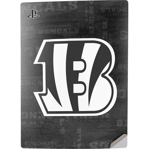 NFL Cincinnati Bengals Black & White PS5 Digital Edition Console Skin