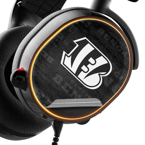 NFL Cincinnati Bengals Black & White SteelSeries Arctis 3 Skin