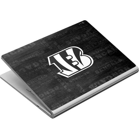 NFL Cincinnati Bengals Black & White Surface Book Skin