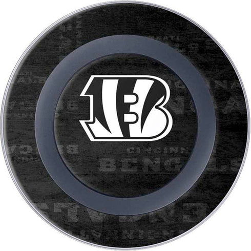 NFL Cincinnati Bengals Black & White Wireless Charger Skin