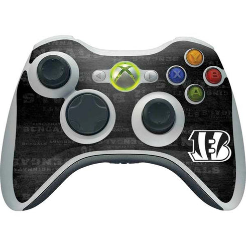 NFL Cincinnati Bengals Black & White Xbox 360 Wireless Controller Skin