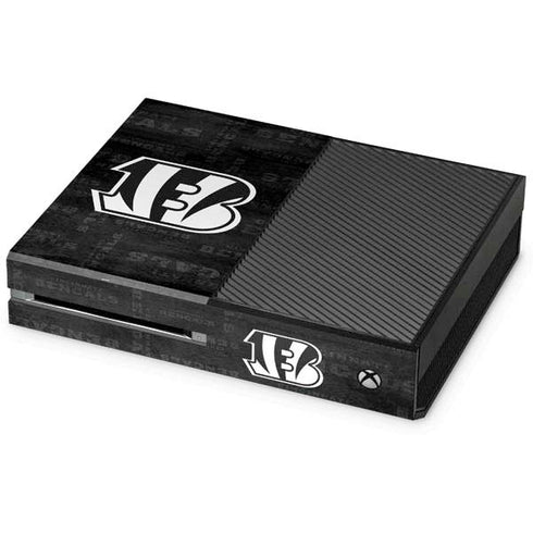 NFL Cincinnati Bengals Black & White Xbox One Console Skin
