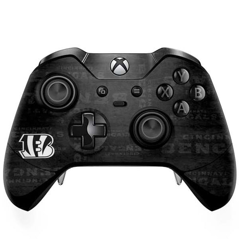 NFL Cincinnati Bengals Black & White Xbox One Elite Controller Skin