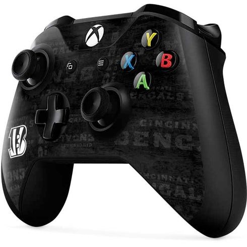 NFL Cincinnati Bengals Black & White Xbox One X Controller Skin