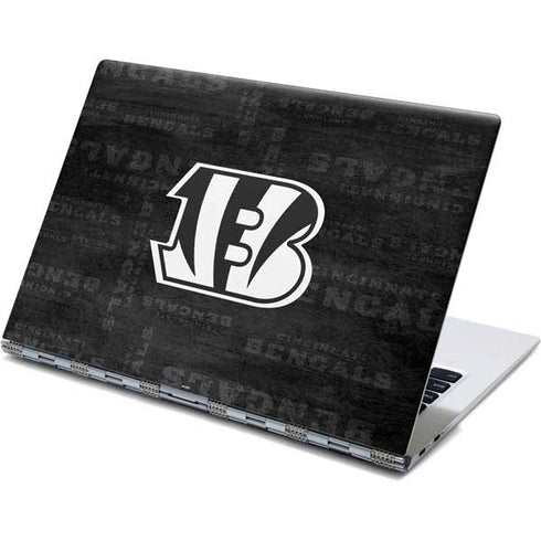 NFL Cincinnati Bengals Black & White Yoga 910 2-in-1 14in Touch-Screen Skin