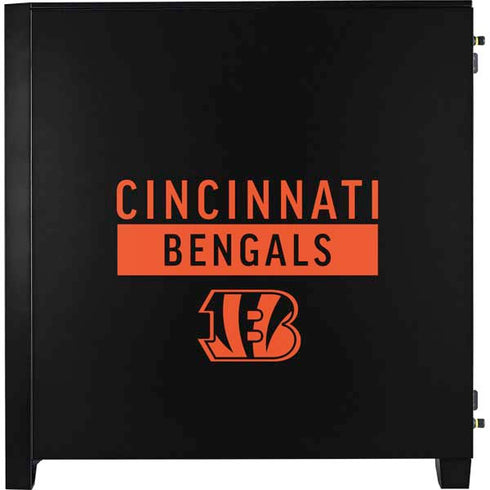 NFL Cincinnati Bengals Black Performance Series Corsair 4000D Tempered Glass Mid-Tower ATX Case Skin