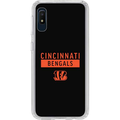 NFL Cincinnati Bengals Black Performance Series Galaxy A10e Clear Case