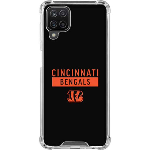 NFL Cincinnati Bengals Black Performance Series Galaxy A12 Clear Case