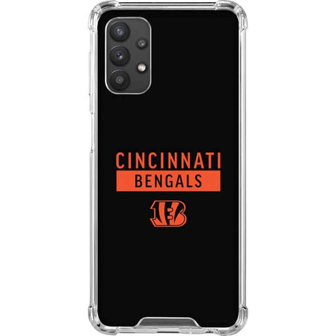 NFL Cincinnati Bengals Black Performance Series Galaxy A32 5G Clear Case