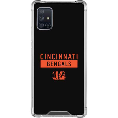 NFL Cincinnati Bengals Black Performance Series Galaxy A51 5G Clear Case