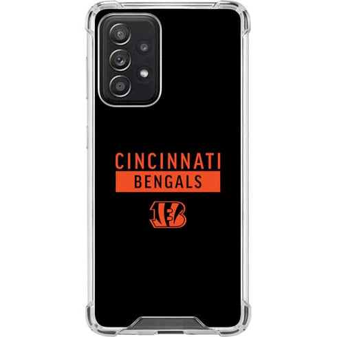 NFL Cincinnati Bengals Black Performance Series Galaxy A52 5G Clear Case