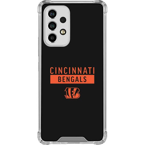 NFL Cincinnati Bengals Black Performance Series Galaxy A53 5G Clear Case
