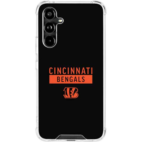 NFL Cincinnati Bengals Black Performance Series Galaxy A54 5G Clear Case
