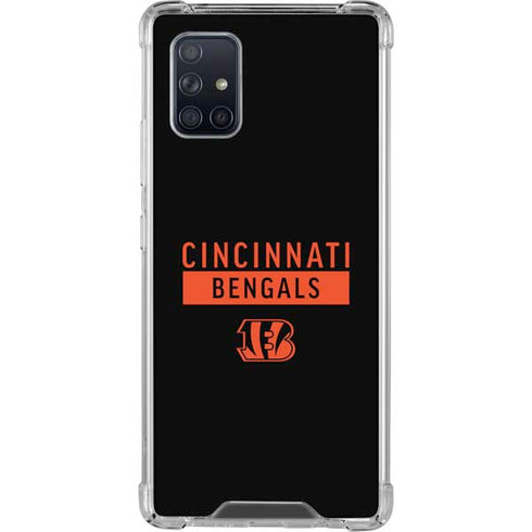 NFL Cincinnati Bengals Black Performance Series Galaxy A71 5G Clear Case