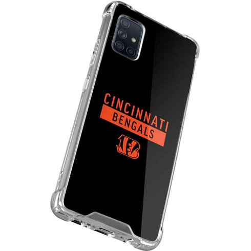 NFL Cincinnati Bengals Black Performance Series Galaxy A71 5G Clear Case