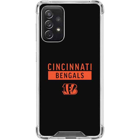 NFL Cincinnati Bengals Black Performance Series Galaxy A72 5G Clear Case