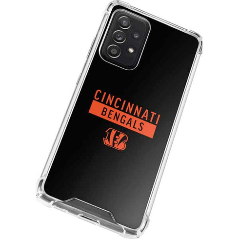NFL Cincinnati Bengals Black Performance Series Galaxy A72 5G Clear Case