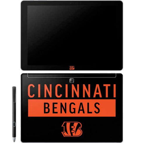 NFL Cincinnati Bengals Black Performance Series Galaxy Book 12in Skin