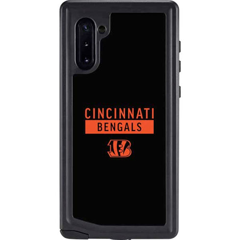 NFL Cincinnati Bengals Black Performance Series Galaxy Note 10 Waterproof Case