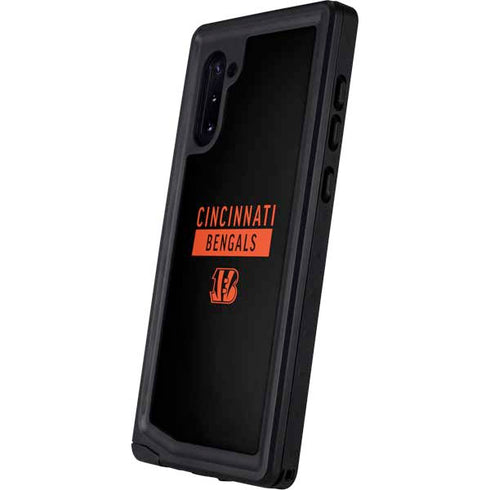 NFL Cincinnati Bengals Black Performance Series Galaxy Note 10 Waterproof Case