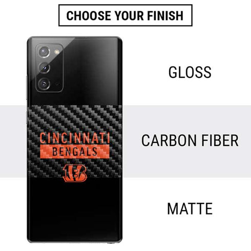NFL Cincinnati Bengals Black Performance Series Galaxy Note20 5G Skin