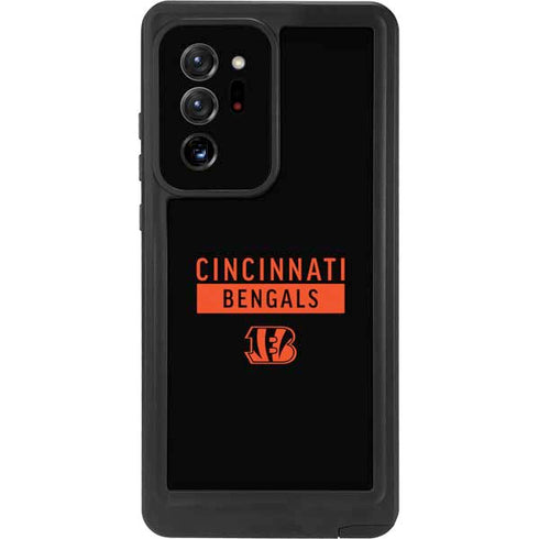 NFL Cincinnati Bengals Black Performance Series Galaxy Note20 Ultra 5G Waterproof Case