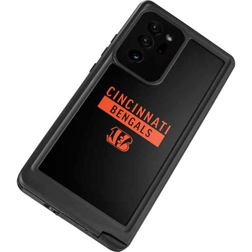 NFL Cincinnati Bengals Black Performance Series Galaxy Note20 Ultra 5G Waterproof Case