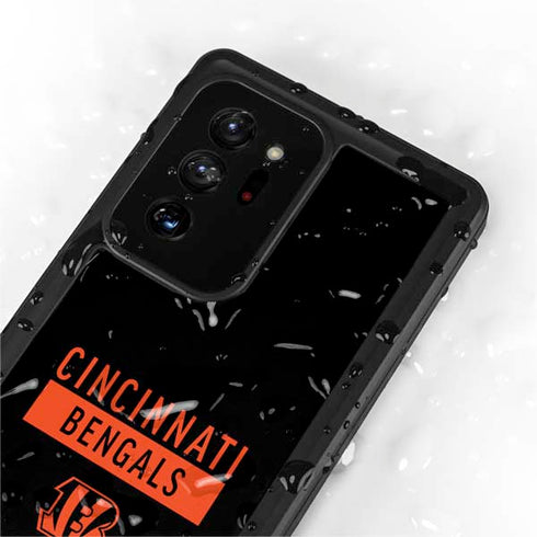 NFL Cincinnati Bengals Black Performance Series Galaxy Note20 Ultra 5G Waterproof Case