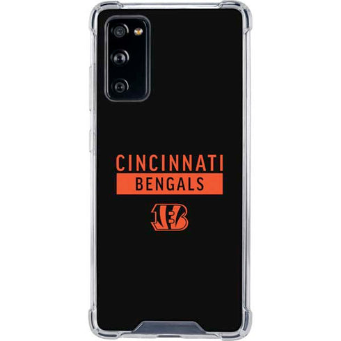 NFL Cincinnati Bengals Black Performance Series Galaxy S20 FE Clear Case