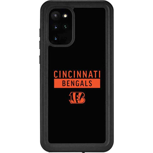 NFL Cincinnati Bengals Black Performance Series Galaxy S20 Plus Waterproof Case