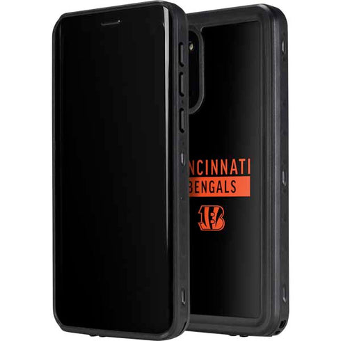 NFL Cincinnati Bengals Black Performance Series Galaxy S20 Plus Waterproof Case