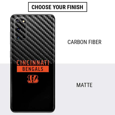 NFL Cincinnati Bengals Black Performance Series Galaxy S20 Skin