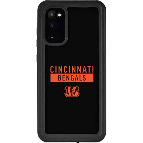 NFL Cincinnati Bengals Black Performance Series Galaxy S20 Waterproof Case