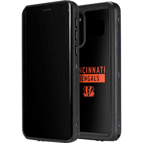 NFL Cincinnati Bengals Black Performance Series Galaxy S20 Waterproof Case