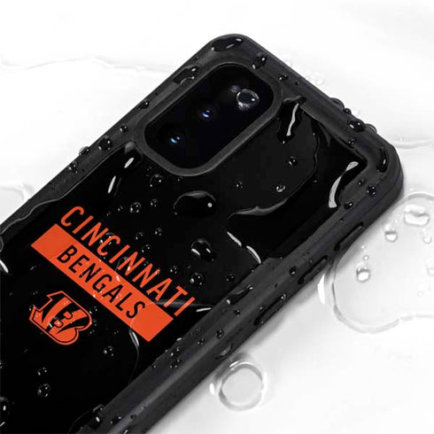 NFL Cincinnati Bengals Black Performance Series Galaxy S20 Waterproof Case