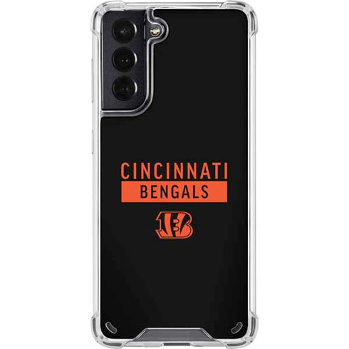 NFL Cincinnati Bengals Black Performance Series Galaxy S21 5G Clear Case