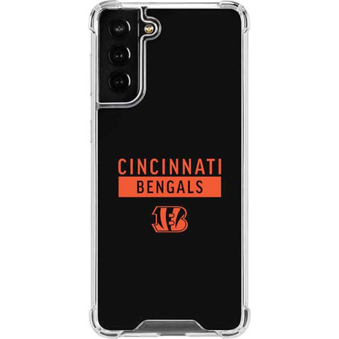 NFL Cincinnati Bengals Black Performance Series Galaxy S21 FE Clear Case
