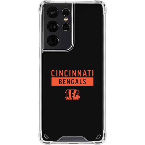 NFL Cincinnati Bengals Black Performance Series Galaxy S21 Ultra 5G Clear Case